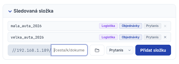 Sledovaná složka